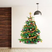 Joyeux noël Stickers muraux arbre de noël fenêtre chambre décoration PVC vinyle nouvel an décor à la maison amovible #30