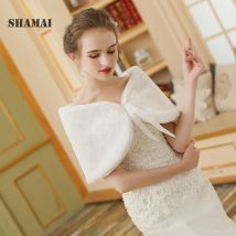 SHAMAI automne hiver enveloppes de mariée fausse fourrure accessoires de fête de mariage mariée Boleros de mariage châle soirée fête Cape