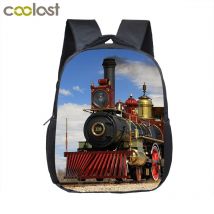 12 pouces Locomotive à vapeur/Train enfant en bas âge sac à dos enfants sacs d'école garçons filles maternelle sac enfants école sacs à dos