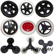 Uxcell-roues de chariot de courses à roulettes, 6.5 pouces, en caoutchouc mousse, bleu clair, rose, brun, rouge, bleu, 2 pièces