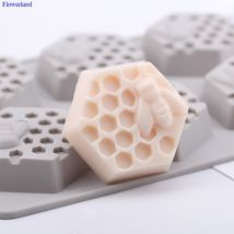 Moule bricolage à savon fait main Silicone | Six cavités abeille rhombique en nid d'abeille, liquide artisanal, fournitures de savon, moule à gâteau et chocolat