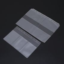 Pochette de rangement en PVC transparent pour carnet de notes agenda planificateur de jour fermeture éclair cartes de visite produits de classement