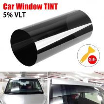 Film solaire 20cm * 150cm pour pare-brise de voiture teinté en noir Film solaire transparent Anti-UV