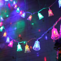 Guirlande lumineuse cloche de noël 10LED | 1.5M, décoration extérieure de jardin, décorations de noël, boule lumineuse de noël pour la maison, bal de nouvel an