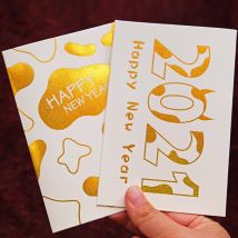 10 cartes du nouvel an, carte estampillée à avec enveloppe d&#39;invitation, carte interne vierge de 15x10cm