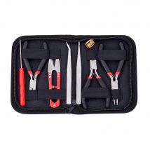 1 ensemble de Kits d'outils de fabrication de bijoux ensemble de pinces avec pince à nez rond pince coupante latérale coupe-fil ciseaux perles pince à épiler outil