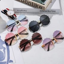 Lunettes de soleil rondes en métal pour enfants et filles, Protection UV400,