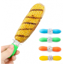 Supports de maïs BBQ multifonction épi de maïs support de fourchette brochettes aiguille BBQ outils en acier inoxydable double broche Barbecue en acier inoxydable