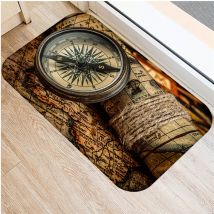 Paillasson d'entrée intérieur antidérapant | Style Ins Style tapis de cuisine, tapis de salle de bain, cartes nautiques, télescope, tapis de sol