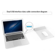 Hub de tapis de souris, alliage d'aluminium multifonctionnel 6-en-1 Station d'accueil type-c Station d'accueil Hub Extender tapis de souris