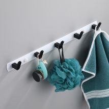 Blanc robe crochet salle de bain cintre crochet serviette vêtements crochet cuisine sac mur vêtements cintre crochet monté accessoires de bain
