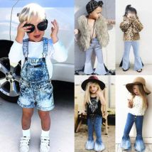 AU-pantalons en Denim pour petites filles | Salopettes et Shorts pour bébés filles, tenues de vêtements