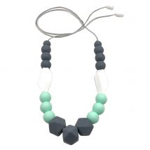 Femmes dentition à la main cou décoration bébé pendentif bijoux accessoires Silicone pour maman collier perles tout-Match