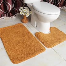 2 pièces/ensemble doux agneau peluche salle de bain tapis antidérapant toilette absorbant tapis salle de bain tapis ménage pieds Pad Super doux tapis de bain