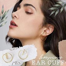 1 paire magnifique boucle d'oreille boucle d'oreille géométrie boucle d'oreille pince d'oreille pas de Piercing Earcuff brillant mvi-ing
