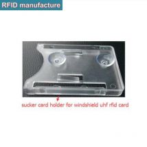 Porte-carte bon marché de pvc pour la solution de véhicule de stationnement étiquette de carte de pare-brise de rfid de rfid + carte gratuite de longue portée d'epc gen2 de 3 pièces