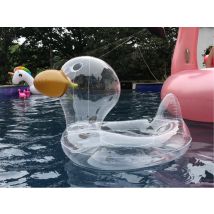 Bébé filles garçon anneau de bain gonflable mignon Transparent canard bain siège anneau pour bébé bébé enfants axillaire cercle pour enfants 0-4 ans