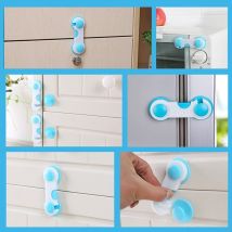 Serrure d&#39;armoire en plastique pour enfants, protection de sécurité pour bébés, armoire, portes et tiroirs