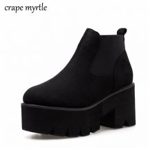 Punk bottes bottes femmes plate-forme botte automne chaussures femmes bottines hiver chaussures à talons hauts moto bottes femmes YMA531