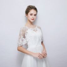 Dentelle boléro Mariage haut veste enveloppes De mariée haussements d'épaules pour les femmes mariée Cape De Mariage accessoires De Mariage