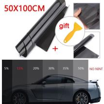 Teinte teinte Film remplacer autocollant + grattoir accessoire de remplacement 50cm x 1m 15% VLT noir Pro voiture fenêtre nouvelle offre spéciale Durable