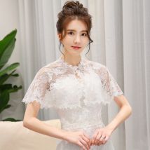 Robe de soirée élégante en dentelle pour femmes, 7 couleurs, châle, boléro, veste de Mariage