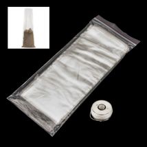 Aolikes 50 pièces plusieurs tailles PVA sacs carpe matériel de pêche eau dissolvant PVA sacs pour carpe gros bouillette sac pour appât