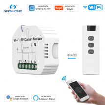 Nashone WiFi RF Smart rideau stores commutateur de Module volet roulant moteur Tuya télécommande sans fil travail avec Alexa Google Home