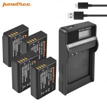 Powtree – batterie de caméra LP-E10 LPE10 LP E10 + chargeur LCD USB pour Canon EOS 1100D 1200D 1300D Rebel T3 T5 T6 KISS X50 X70