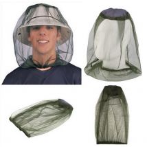 Chapeau anti-moustiques en tissu, protection faciale anti-insectes, filet de tête, protection faciale, camping de voyage, pêche en plein air, forêt, Jungle