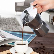 Tasse de café en aluminium mocha italien | Café, cafetière européenne, cafetière turque octogonale, outil nouveauté