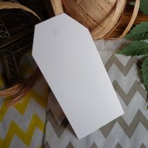 Étiquette décorative et suspendue blanche | Chaîne de 500 pièces incluse 4.5x9.5cm, en papier vierge, pour fête, bricolage, cartes en papier vierge, étiquette blanche