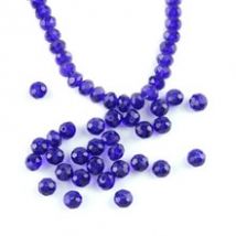4MM 1000 pièces coloré bleu foncé cristal boule ronde perles pour rideau bricolage