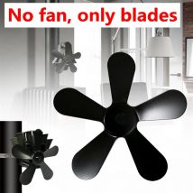 Ventilateur de cheminée à 5 pales, brûleur à bois, silencieux, noir, pour la maison, hiver