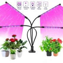 LED à spectre complet élèvent la lumière 4 cous d'oie réglables élèvent la lumière pour les plantes d'intérieur