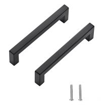 Armoires de cuisine carrées poignées armoire noir mat tire tiroir noir tire armoires de cuisine matériel poignées de cuisine, 15 Pack 5 I