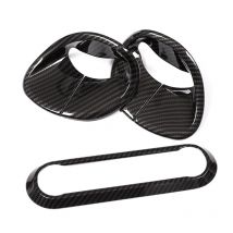 Accessoires de voiture 3 pièces | 1 pièces pour Alfa Romeo Giulia Stelvio cadre de réglage de la climatisation centrale, 2 pièces ABS Ch