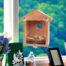 Bois extérieur jardin oiseau alimentation maison fenêtre ventouses nichoir