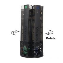 Nespresso rotation support affichage café dosettes support noir placage Capsules support de stockage pratique Compact Capsule support