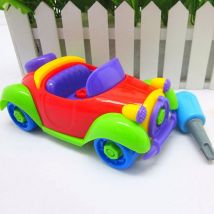 Coloré voiture modèle jouet roues enfants jouets bricolage vis écrou assemblage enfants à la main début éducatif jouet
