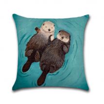 Taie d'oreiller en coton et lin romantique | Mignon, en coton et en lin, housse de protection,