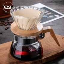HZSH – ensemble de trois pièces V60, ensemble de café, Dripper verre serveur, cafetière, bouilloire, brasseur Barista percolateur