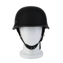 Plus récent M/L/XL casque de moto mat noir Style allemand Vintage Durable demi-visage allemand casque de moto