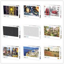 1000 stück Weiß Dicker papier Puzzle herausforderung einfache landschaft Puzzle 1000 stück Für Erwachsene (Größe 42x30cm)