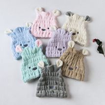 Bonnet de bain en velours de corail pour femme, serviette épaisse à séchage rapide, bonnet de cheveux, serviette à séchage rapide, tête serviette enroulée