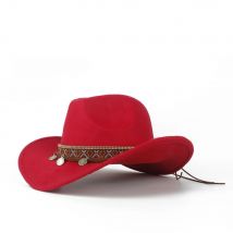 Chapeau de Cowboy occidental pour enfants, casquette de Jazz à bord enroulé, pour garçons et filles, fascinateur Outblack Sombrero Hombre, taille 52-54,