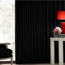 Luxe rideau occultant décoratif moderne film salle fenêtre chambre sommeil noir 125x270 cm