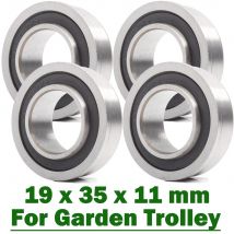 Roulement de brouette F6003 19x35x11mm, 4 pièces, chariot de jardin, bride de roue, roulements à billes