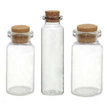 5 pièces bouteilles en verre petit Vase minuscules bouteilles bijoux flacon Potion verre et boîte en bois souhaitant bijoux boîtes de rangement organisateur