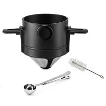 Filtre à café Pour tasse de voyage, cône pliable Portable, réutilisable, avec brosse, Pour tasse de voyage